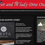 Sir and M'lady Dine Out